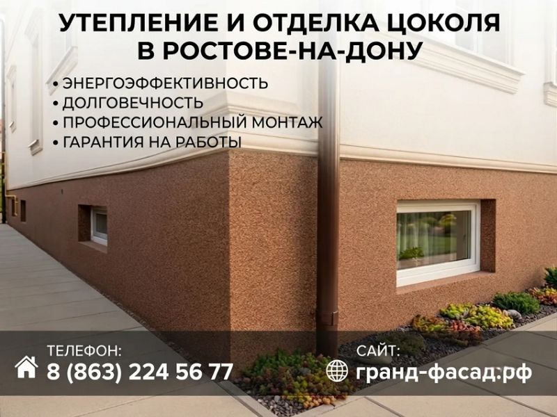 Утепление и отделка цоколя в Ростове-на-Дону: как защитить фундамент и преобразить фасад